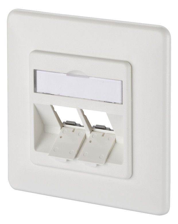 Metz 1309151002-E Modul UP 2 Port unbestückt reinweiß Anschlussdose