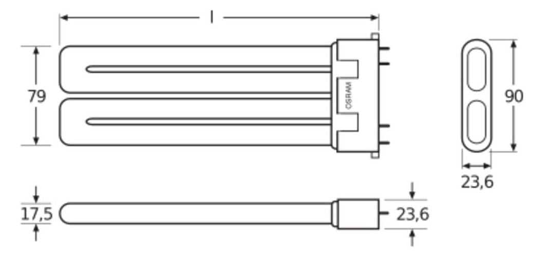 Osram DULUX F 24W/840 2G10 165mm FS1 Kompakt-LLp Hellweiß