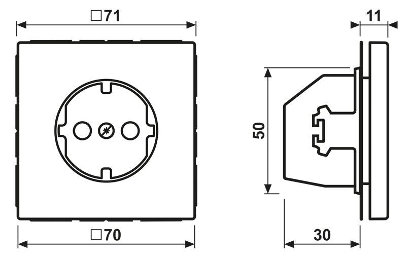 Jung LS1520NSWM SCHUKO Steckdose Grau matt