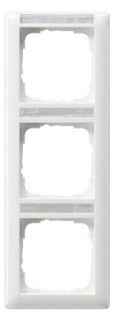GIRA 110303 Abdeckrahmen 3fach senkrecht BSF Standard 55 Reinweiß glänzend