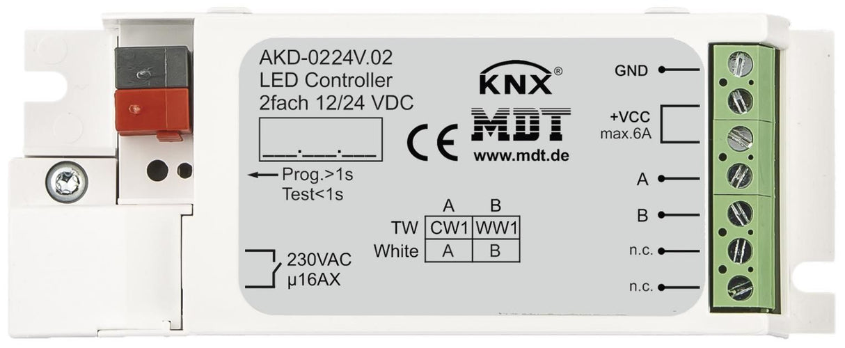 MDT AKD-0224V.02 LED Controller 2Kanal 3/6A Einbau