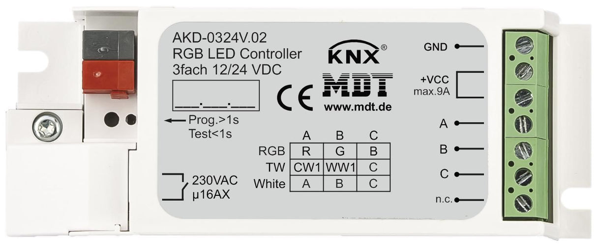 MDT AKD-0324V.02 LED Controller 3Kanal 3/6A RGB Einbau