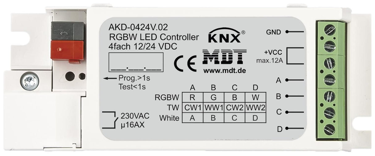 MDT AKD-0424V.02 LED Controller 4Kanal 3/6A RGBW Einbau
