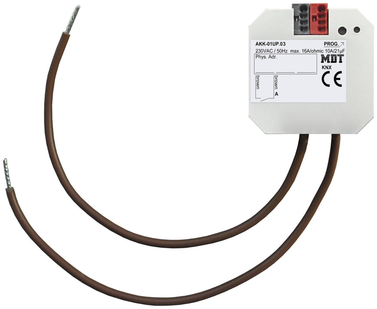 MDT AKK-01UP.03 Schaltaktor 1fach UP 16A 230VAC Kompakt 70µF 10EVG