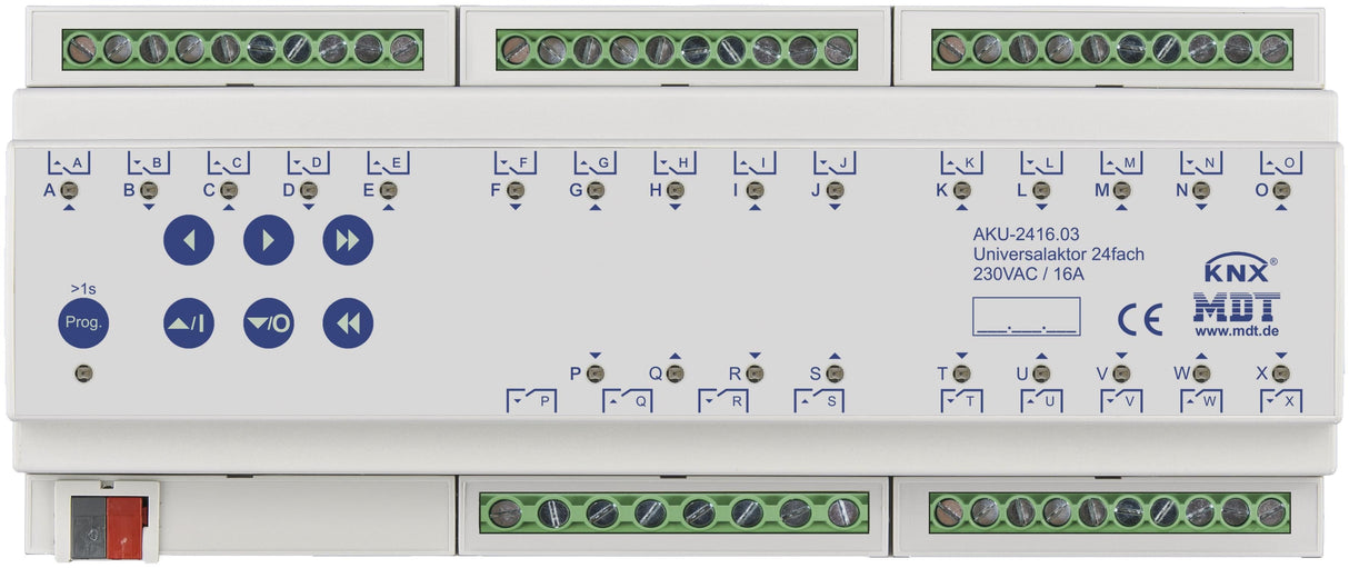 MDT AKU-2416.03 Universalaktor 24fach 12TE REG 16A 230VAC 100µF 15EVG