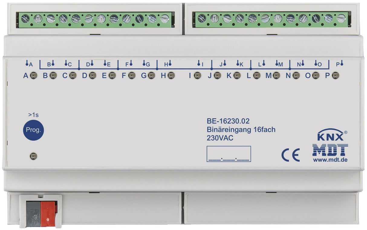 MDT BE-16230.02 Binäreingang 16fach 8TE REG 230VAC