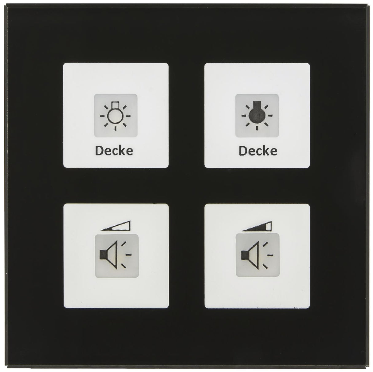 MDT BE-GT04S.01 Glastaster Plus 4fach Schwarz