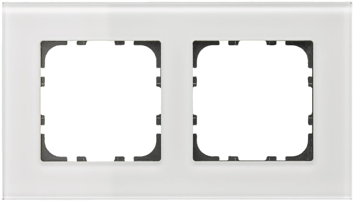 MDT BE-GTR2W.01 Glasrahmen 2fach Weiß