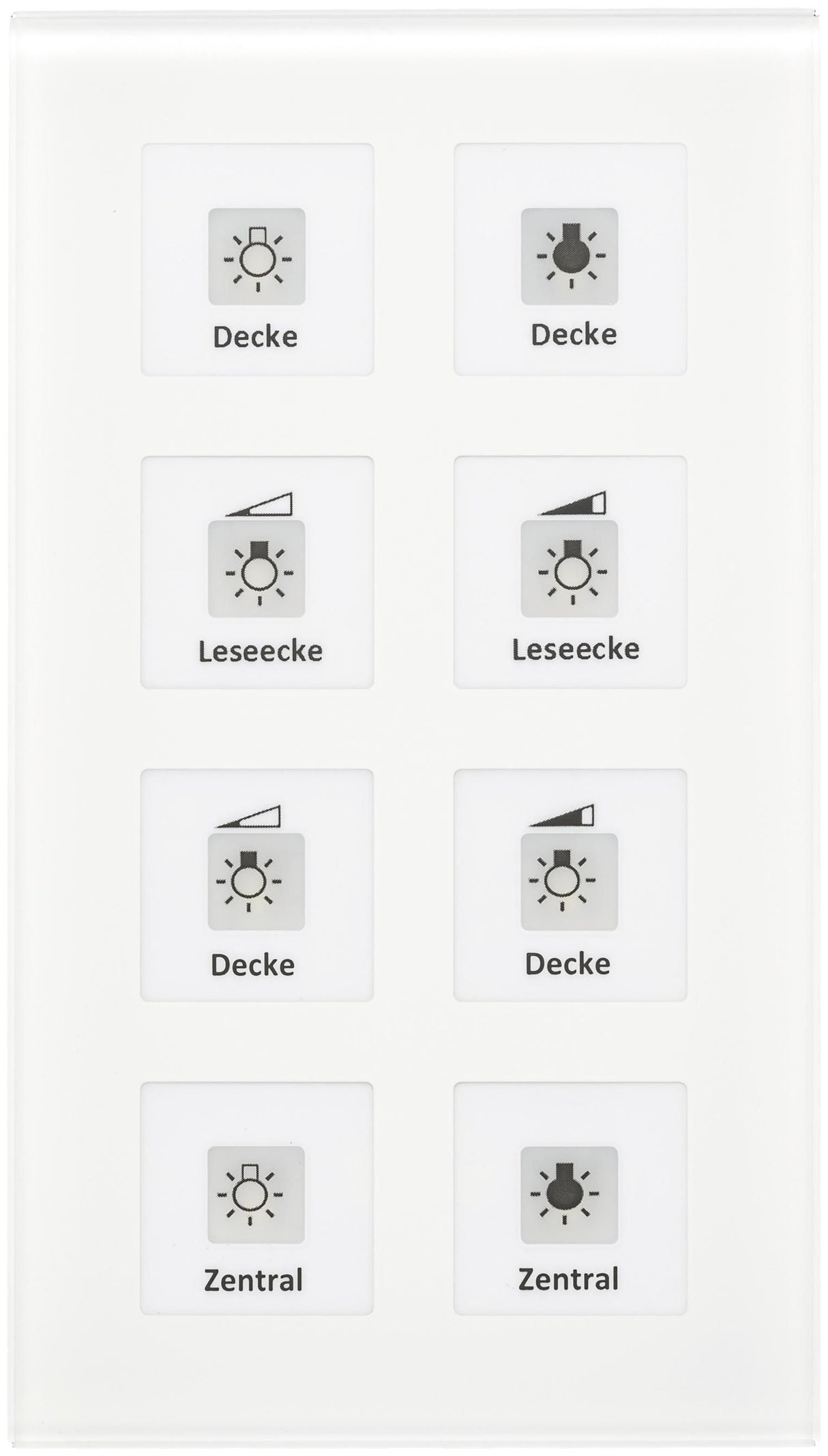 MDT BE-GTT8W.01 Glastaster Plus 8fach Weiß
