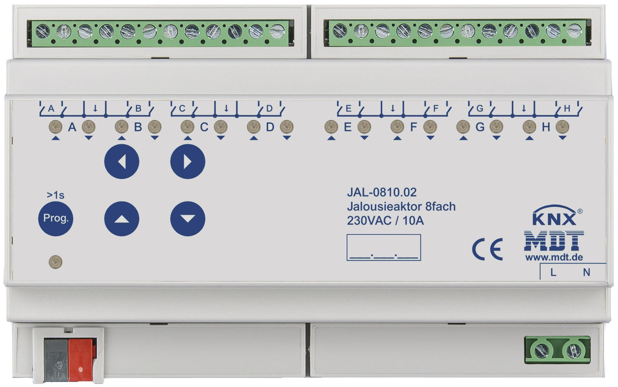 MDT JAL-0810.02 Jalousieaktor 8fach 8TE REG 10A 230VAC