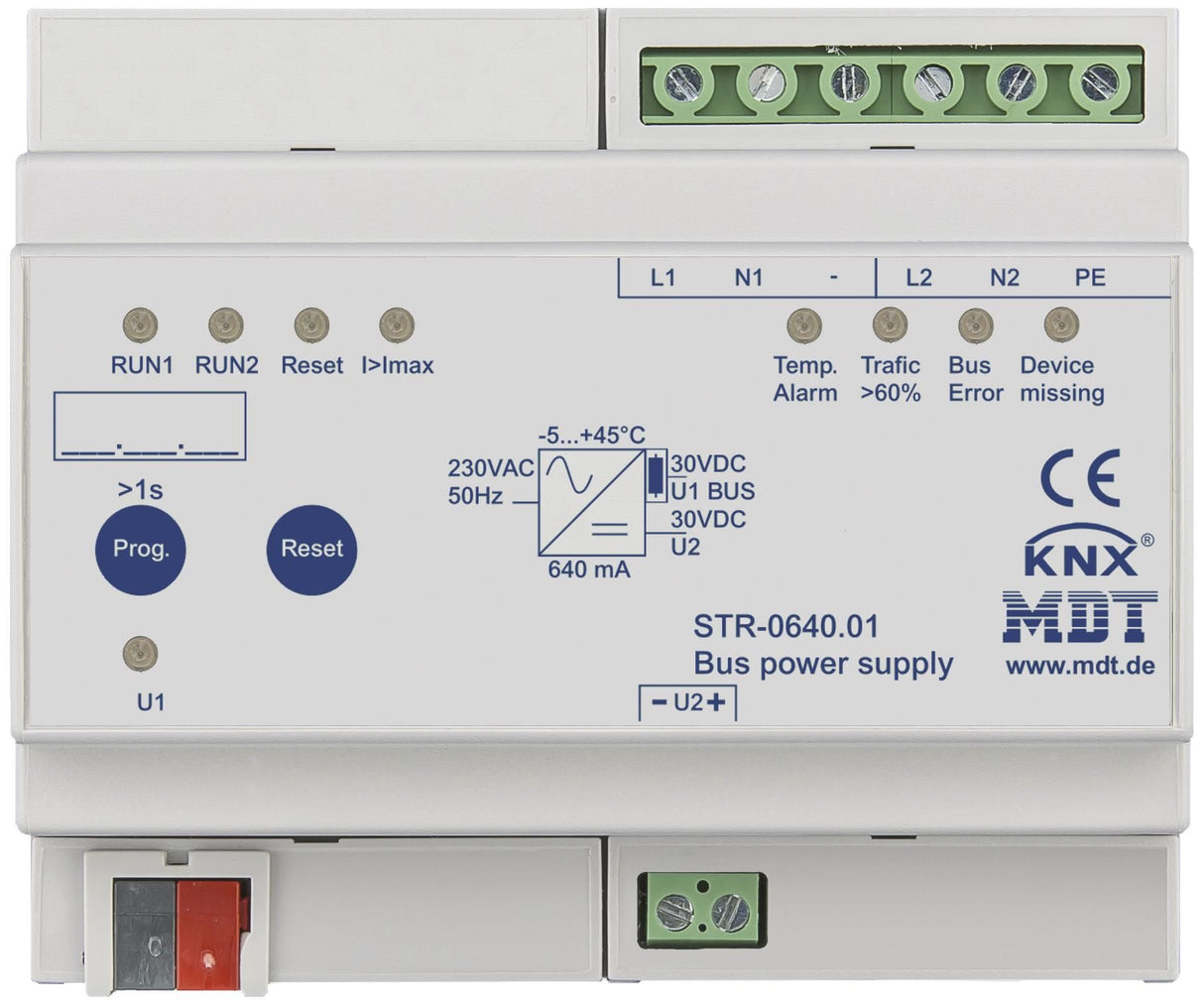 MDT STR-0640.01 Spannungsversorgung 6TE redundant m.Diagnose REG 640mA
