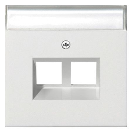 GIRA 2640112 Abdeckung 30°+BSF Tragring MJ 2fach Flächenschalter Reinweiß gl.