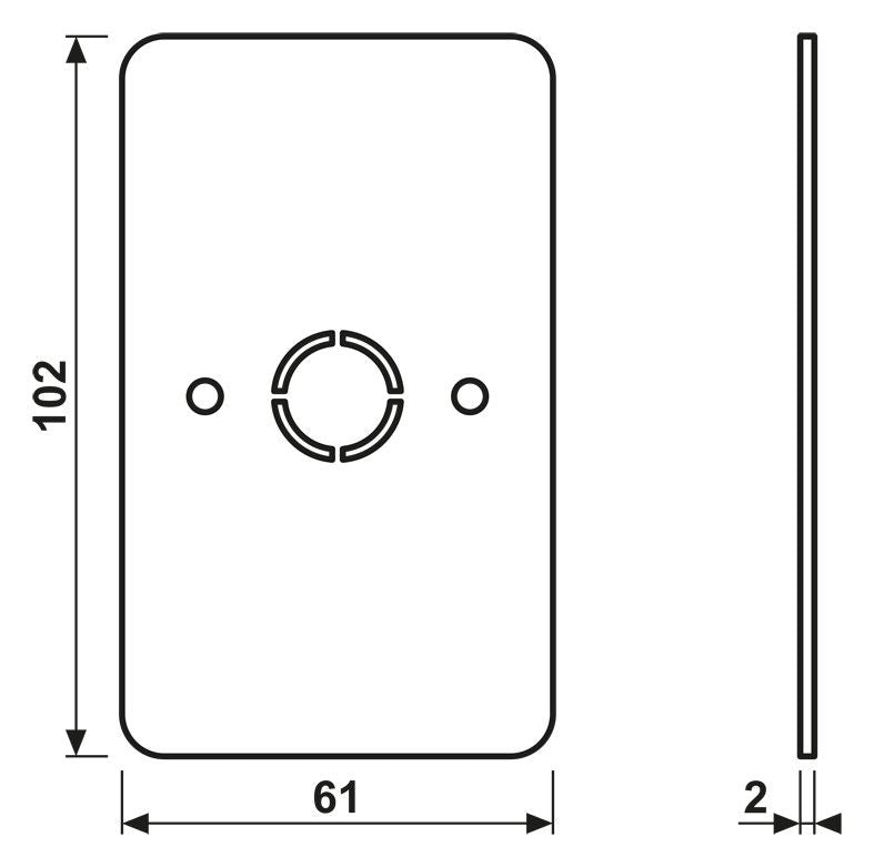 Jung 328-622 Bodenplatte flammwidrig f.2fach-Steckdose 6020A/6020KIA AP600