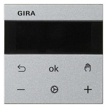 GIRA 539326 S3000 Raumtemperaturregler Display System 55 Farbe Alu