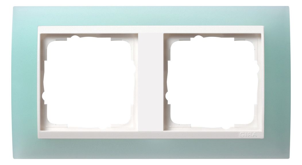 GIRA 0212395 Abdeckrahmen 2fach Zwischen rahmen RW gl. Event Opak Mint