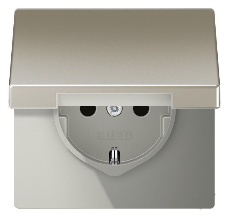 Jung ES1520KL SCHUKO Steckdose Klappdeckel LS Edelstahl