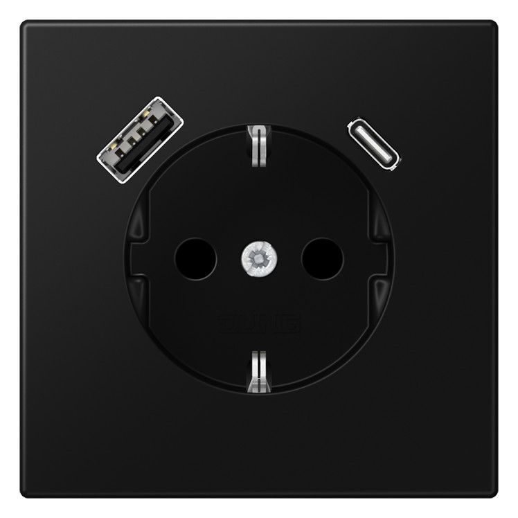 Jung LS1520-15CASWM SCHUKOsteckdose m.USB Typ AC