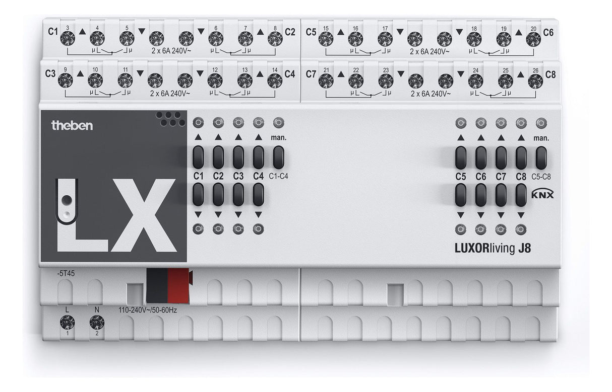 Theben LUXORliving J8 8f Jalousieaktor DIN Smart Home 4800455