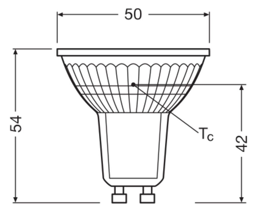 Ledvance LED PAR16 35 36° P 2.6W 827 GU10 230lm 2700K LED-Reflektor