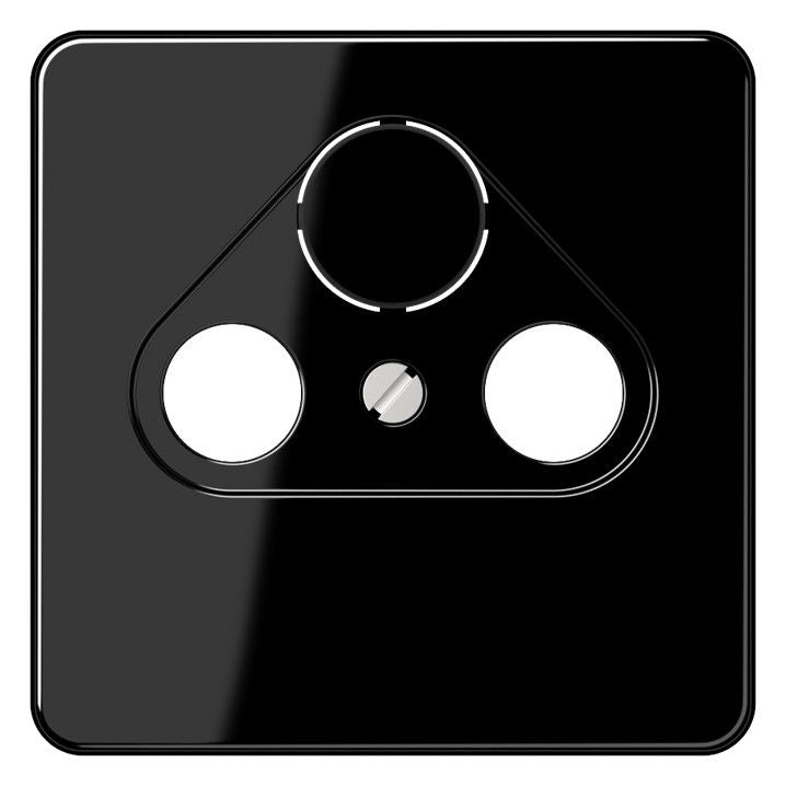 Jung CD561SATSW Abdeckung 3Loch f.SAT-TV schwarz