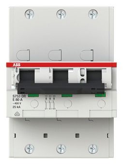 ABB S753DR-E80 S753DR-E 80 sel.Haupt-LS SHU E-Char.,25kA,80A,3P 2CDH783010R0802