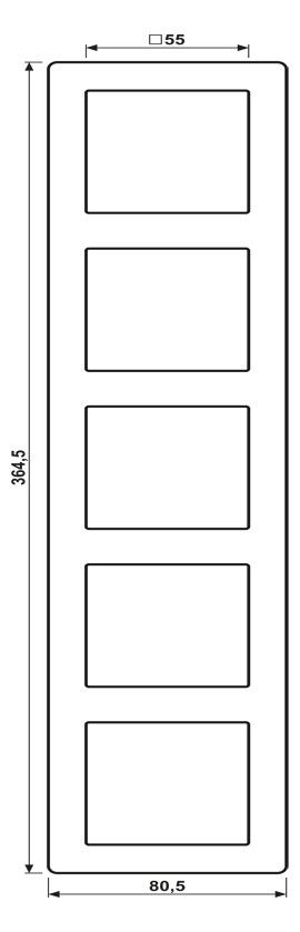 Jung AS585 Rahmen 5fach Serie AS weiß