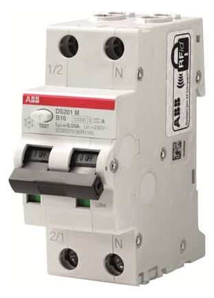 ABB DS201MA-B16/0 A30 FI/LS-Schalter 10kA 1P+N B 16A 30mA 2CSR275180R1165