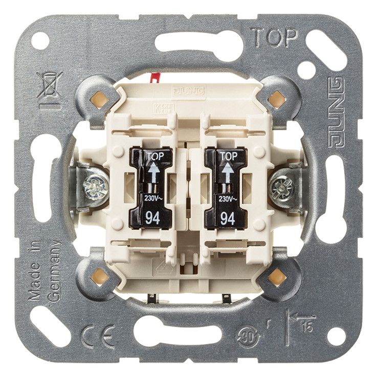 Jung 535U5 Doppel-Taster 2S m.Beleuchtung Glimmlampen 94