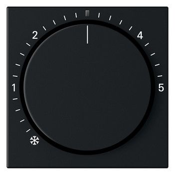 GIRA 2702005 Abdeckung Raumtemperatur- regler Kontr. System 55 Schwarz matt(la)