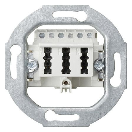 GIRA 003302 Anschlussdose TAE 3x6 NFN Einsatz Weiß