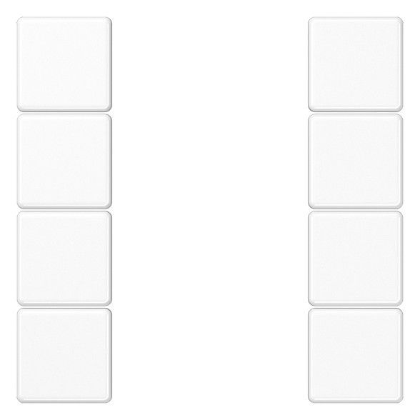 Jung A504TSAWW Tastensatz 4fach kpl Serie A/AS alpinweiß