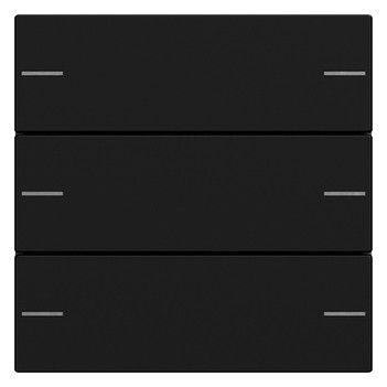 GIRA 5753005 Wippenset 3fach Tastsensor4 System 55 Schwarz matt (lackiert)