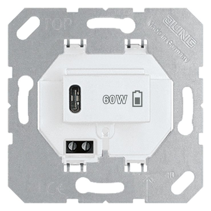 Jung USBPD60CWW USB-Ladegerät PD 1xTyp C alpinweiß
