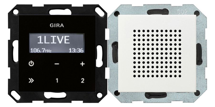 GIRA 228003 UP-Radio RDS Lautsprecher System 55 Reinweiß glänzend