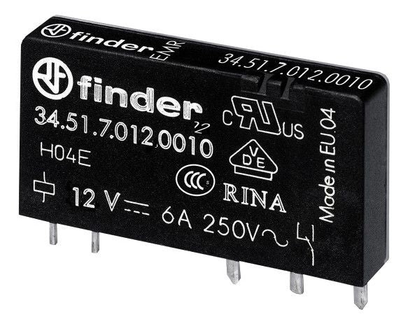 Finder 34.51.7.012.0010 Relais 6A 12VDC