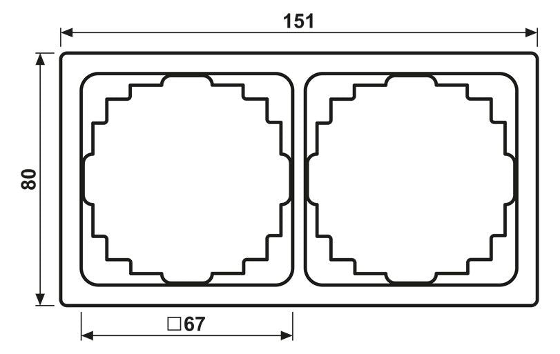 Jung CD582KWW Rahmen 2fach f.Kabel-Kanal alpinweiß