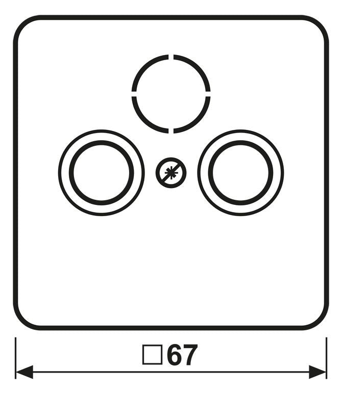 Jung CD561SATGB Abdeckung 3Loch f.SAT-TV gold-bronze