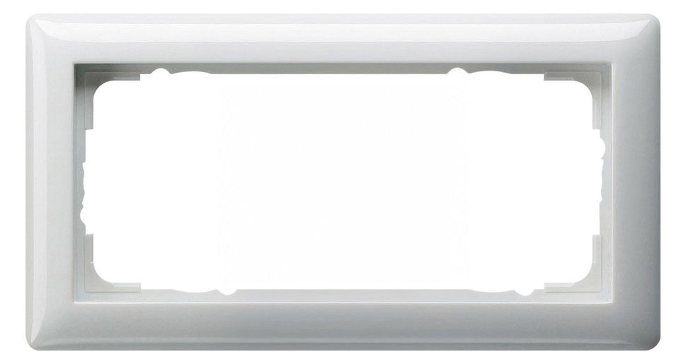 GIRA 100203 Abdeckrahmen 2f o.Mittelsteg Standard 55 Reinweiß glänzend
