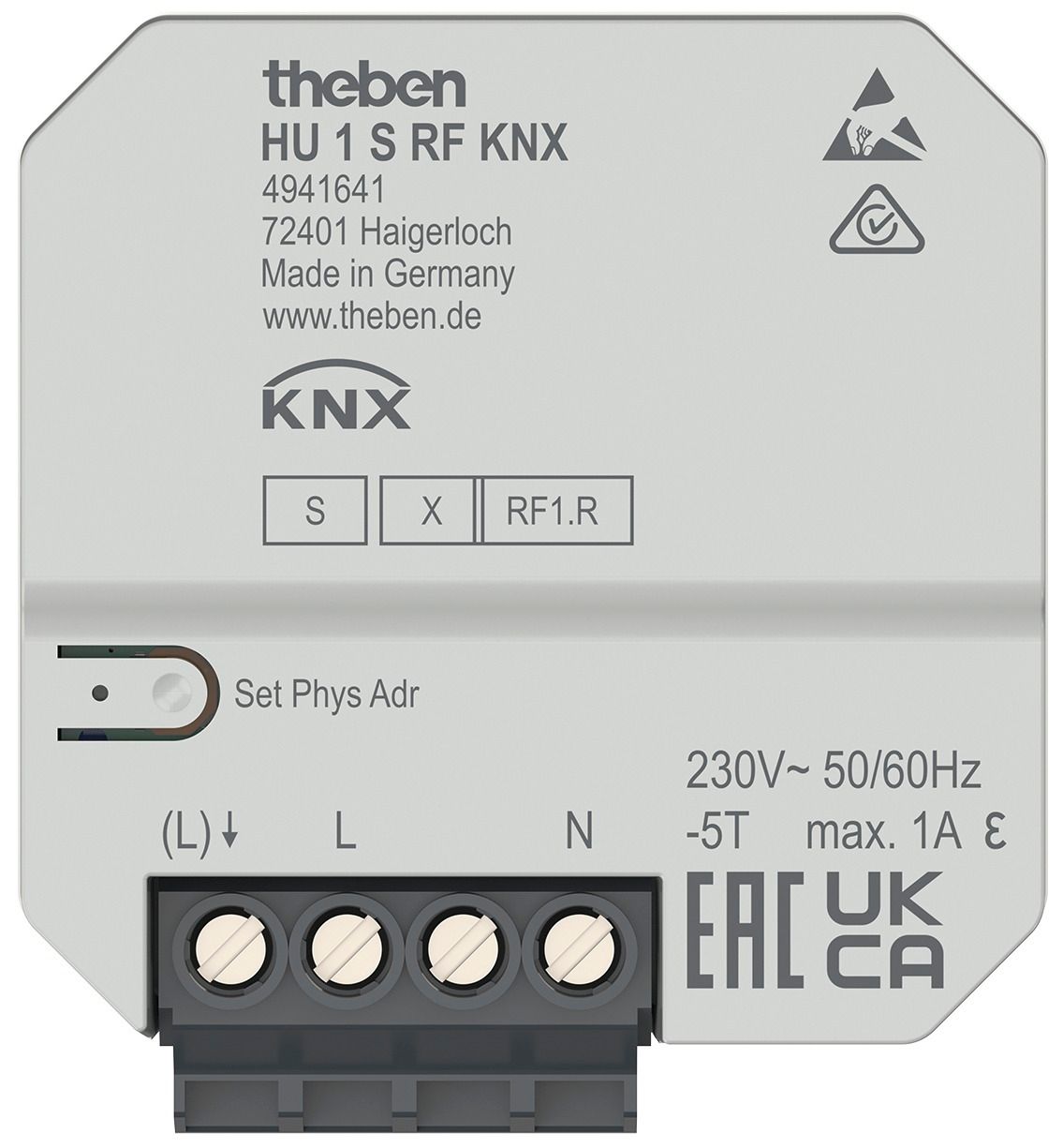 Theben HU 1 S RF KNX 1f UP-Funk Heizungsaktor UP Data Secure 4941641