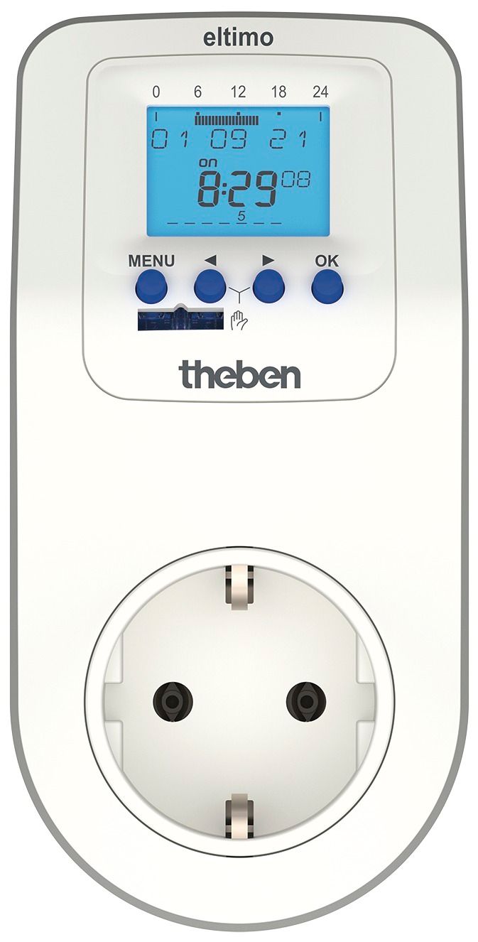 Theben eltimo 020 top3 Digitale Steckdosen-Zeitschaltuhr Woche 0200130