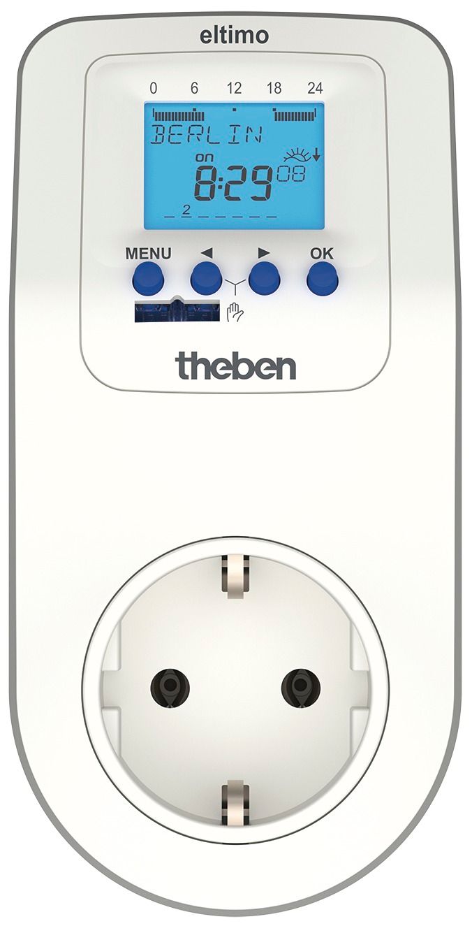 Theben eltimo 020 Astro top3 Digitale Steckdosen-Zeitschaltuhr Woche 0200170