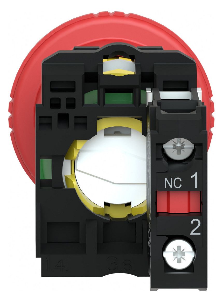 Schneider XB5AS8442 Pilzdrucktaster 1Ö 40mm rot NOT-AUS Drehentr. D22 Kunst.