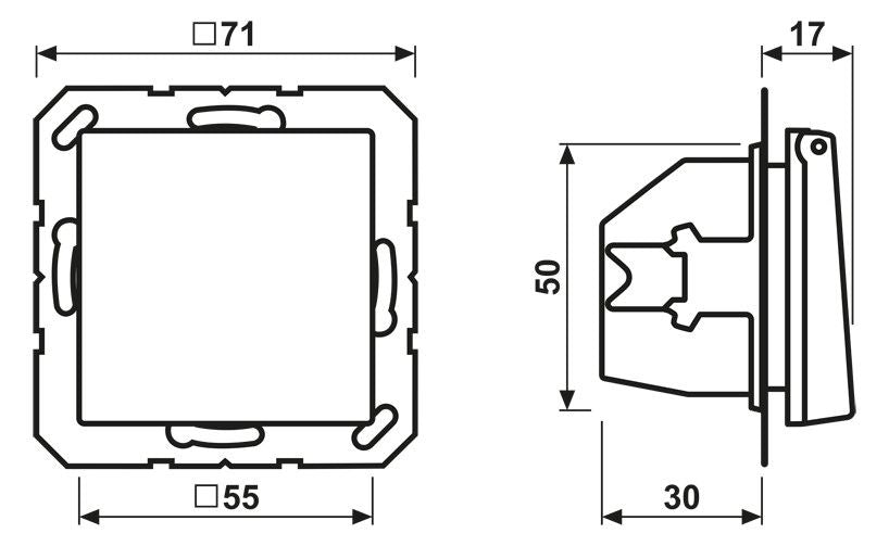 Jung A1520BFKLAL SCHUKO Steckd.m.Klappd.
