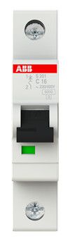 ABB S201-C16 Sicherungsautomat C-Char., 6 kA, 16A, 1P