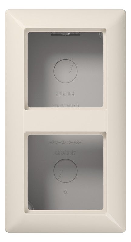 Jung AS582AW Aufputz-Kappe 2fach m.Rahmen Serie AS weiß