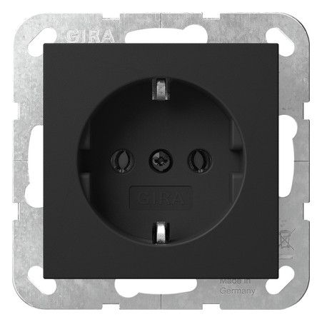 GIRA 4188005 SCHUKO-Steckdose System 55 Schwarz matt (lackiert)