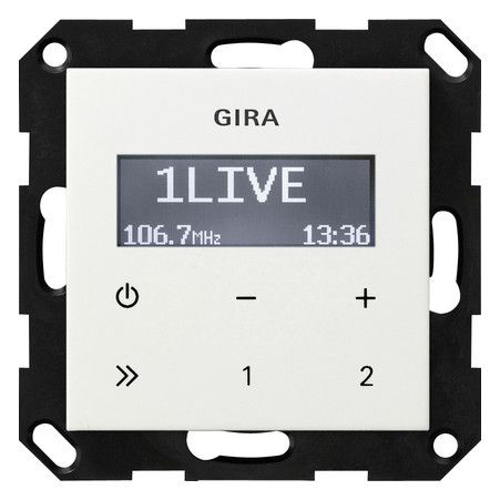 GIRA 228403 UP-Radio RDS o.Lautsprecher System 55 Reinweiß glänzend