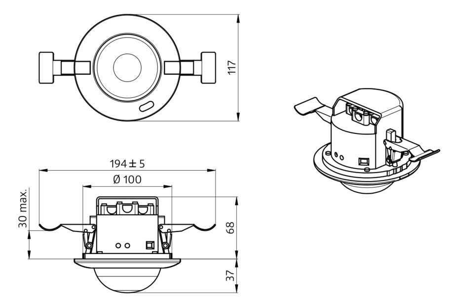BEG 92760 PD4-M-2C-DS-DE weiß LUXOMAT Präsenzmelder Dual Supply