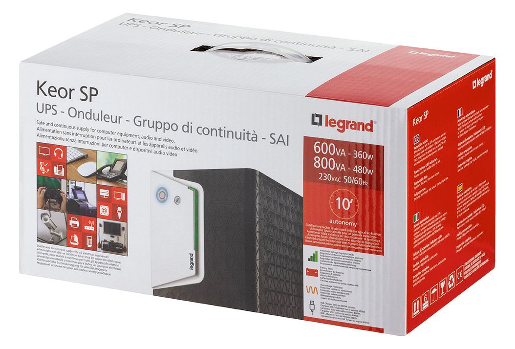 Legrand 310189 KEOR SP 1500VA Standgerät Line Interactive USV 6IEC Ausgang