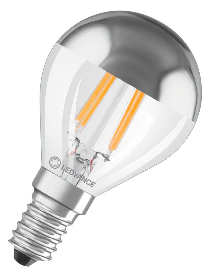 Ledvance LED CLASSIC P MIRROR P 4W 827 FIL SIL E14 350lm LED-Miniball m.Spiegel